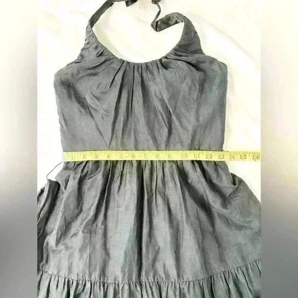 WHBM Fit and Flare Halter Midi Tiered Silk Blend Dress Size 2 - Picture 8 of 10